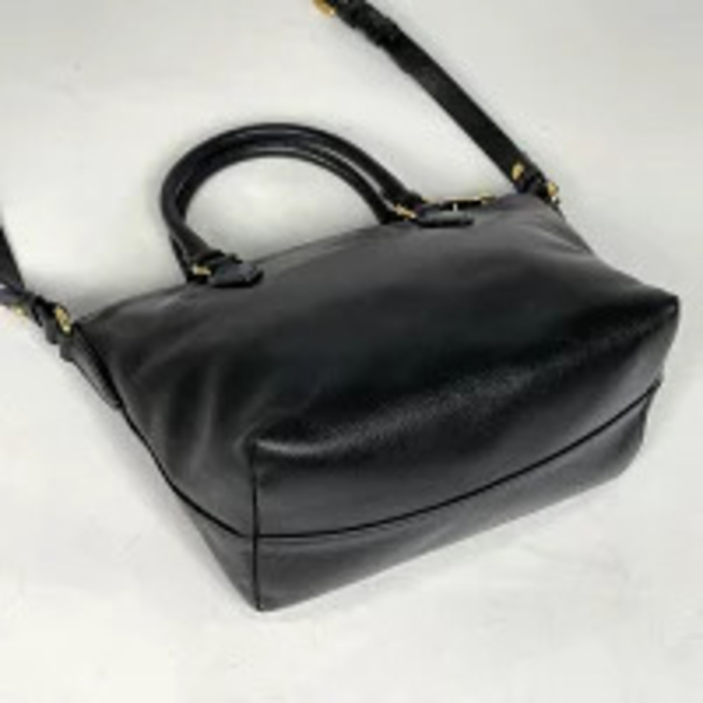 Prada Glace Calfskin Embossed Logo Tote black smooth leather Black - Picture 2 of 7